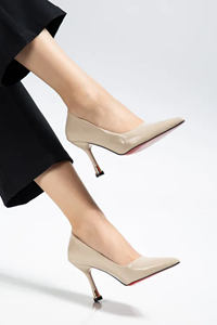 Ketrin Stiletto Rugan Ayakkabı