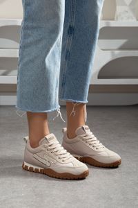 Valenza Paraşüt Ortopedik Sneaker Yürüyüş Ayakkabısı Bej