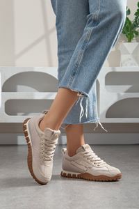 Valenza Paraşüt Ortopedik Sneaker Yürüyüş Ayakkabısı Bej