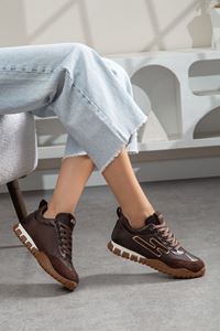 Valenza Paraşüt Ortopedik Sneaker Yürüyüş Ayakkabısı Kahverengi