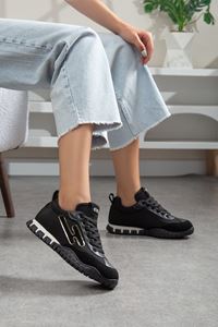 Valenza Paraşüt Ortopedik Sneaker Yürüyüş Ayakkabısı Siyah