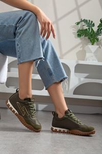 Valenza Paraşüt Ortopedik Sneaker Yürüyüş Ayakkabısı Haki